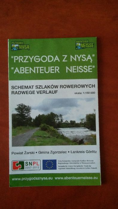 Przygoda z Nysą - schemat szlaków rowerowych