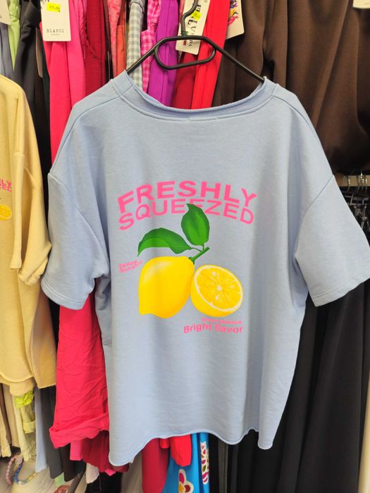 Koszulka bluzka niebieska AZARA Italy, r. Uni !!!