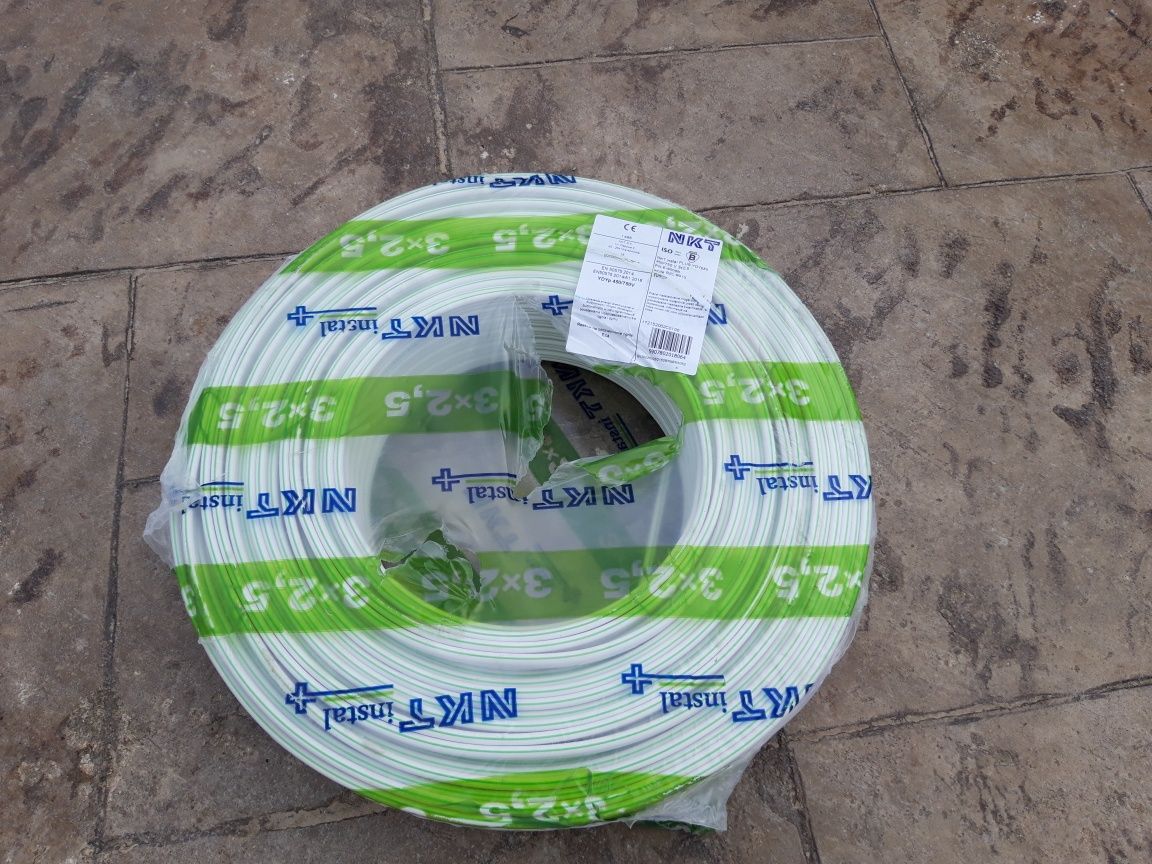 PRZEWÓD KABEL płaski YDYP 3x2,5 450/750V 100MB NKT