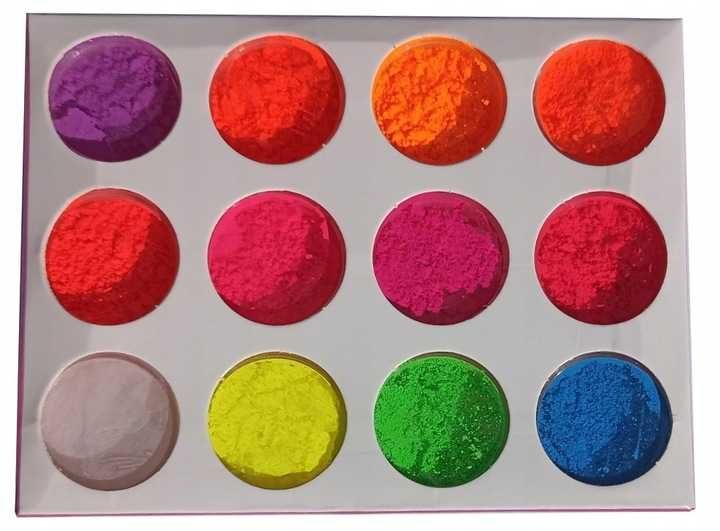 Pigment neonowy do paznokci efekt dymu ombre 12szt