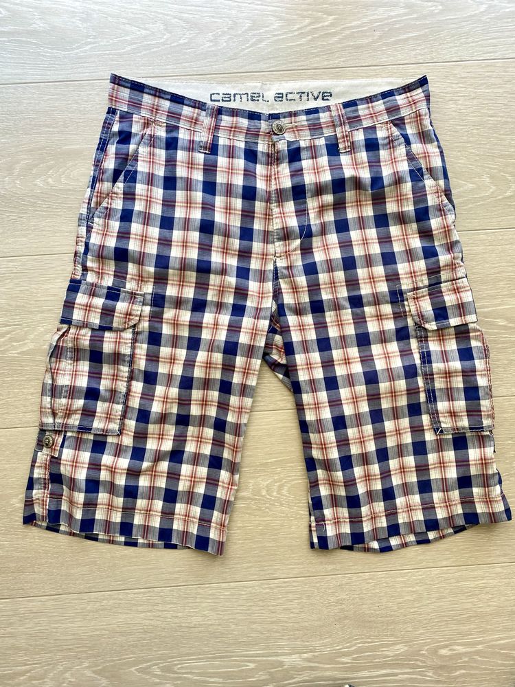 Szorty cargo Camel Active bojówki w kratkę roz. L/XL BDB