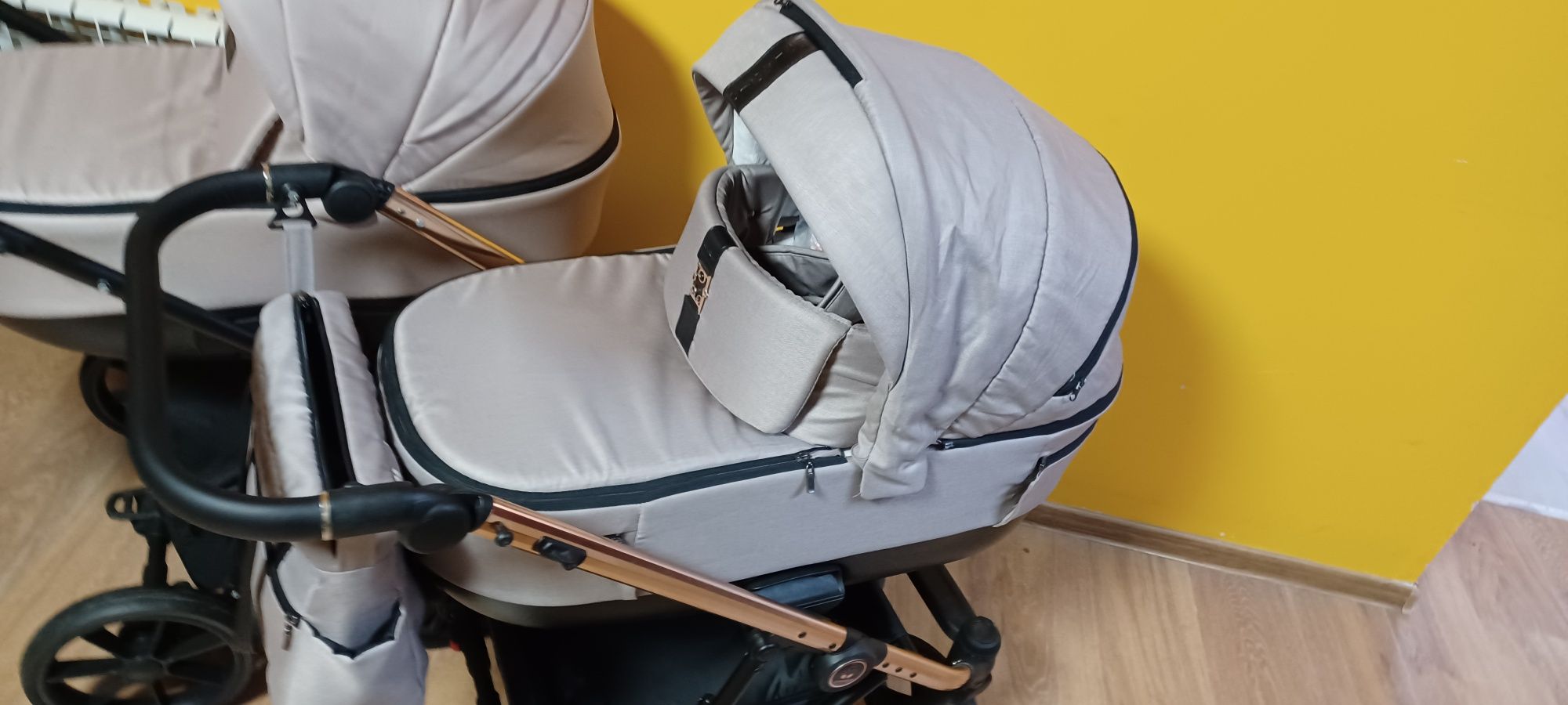 Śliczny elegancki wózek zestaw 2w1 w KOMISIE NW