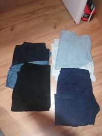 Spodnie jeans, leginsy ciążowe r. 36,s