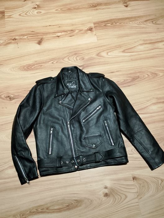 Czarna Damska Skórzana Ramoneska Real Leather