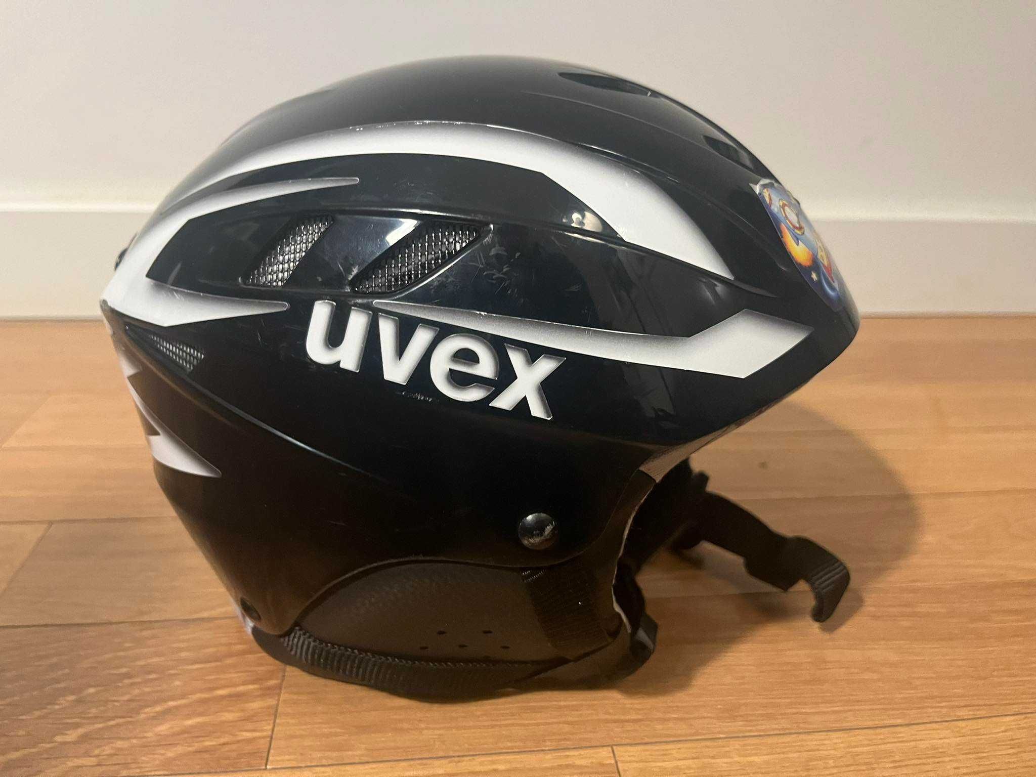 Kask narciarski UVEX dzieciecy czarny 51-56cm