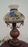 Candeeiro vintage com abatjour pintado