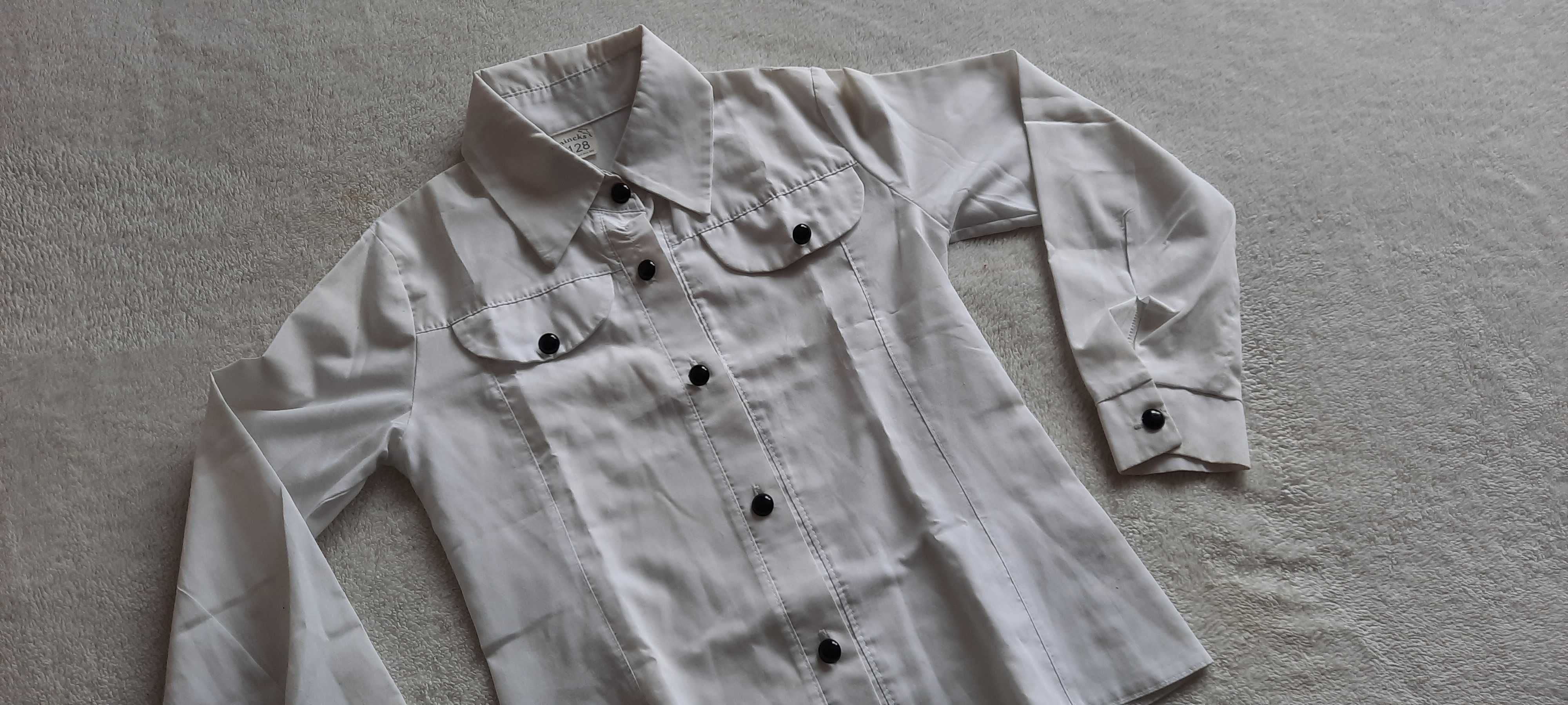 Biała koszula, bluzka  r.128