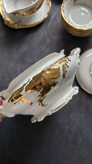 Вінтажний столовий сервіз Wałbrzych Barok, Польща, 27 предметів