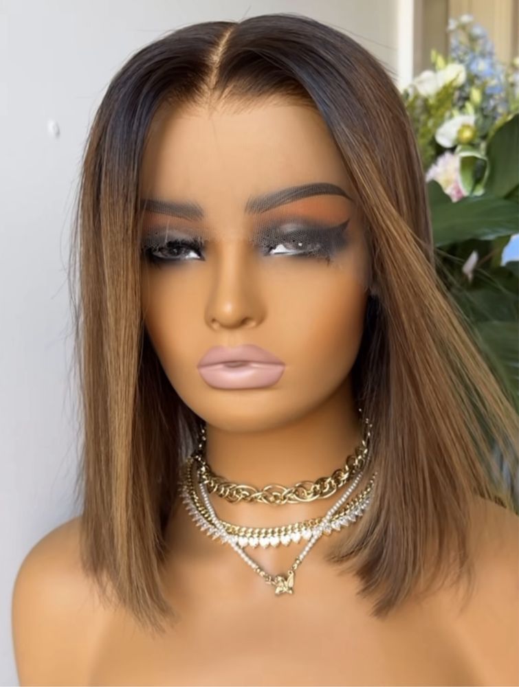 nowa naturalna peruka lace front 100% ludzki wlos na co dzien