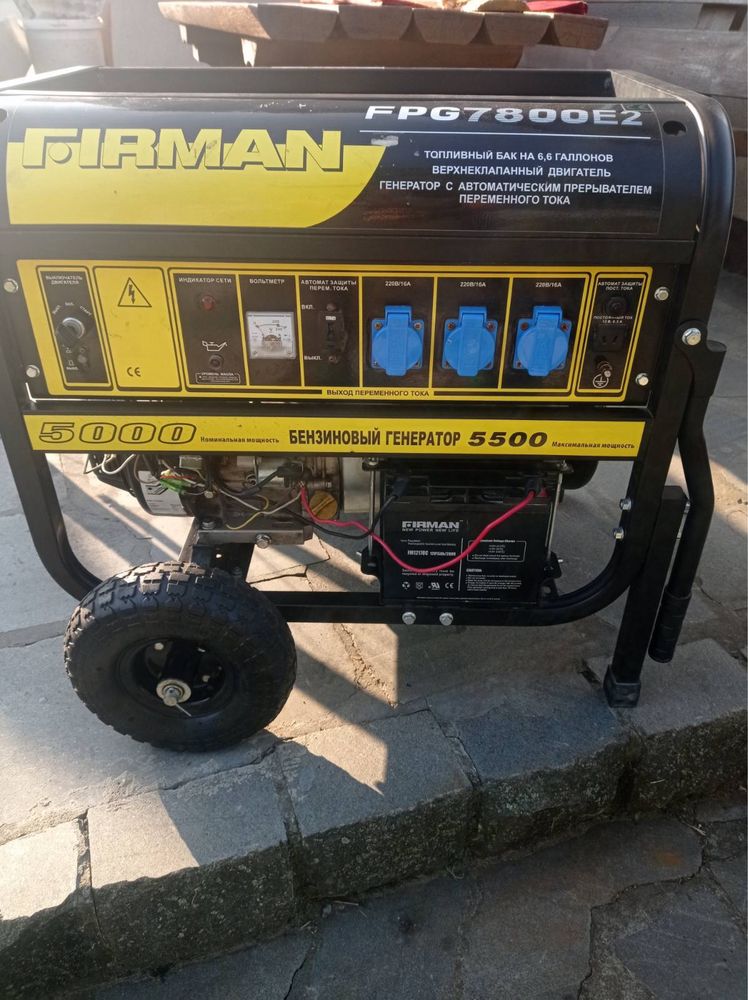 бензиновий генератор firman fpg7800e2