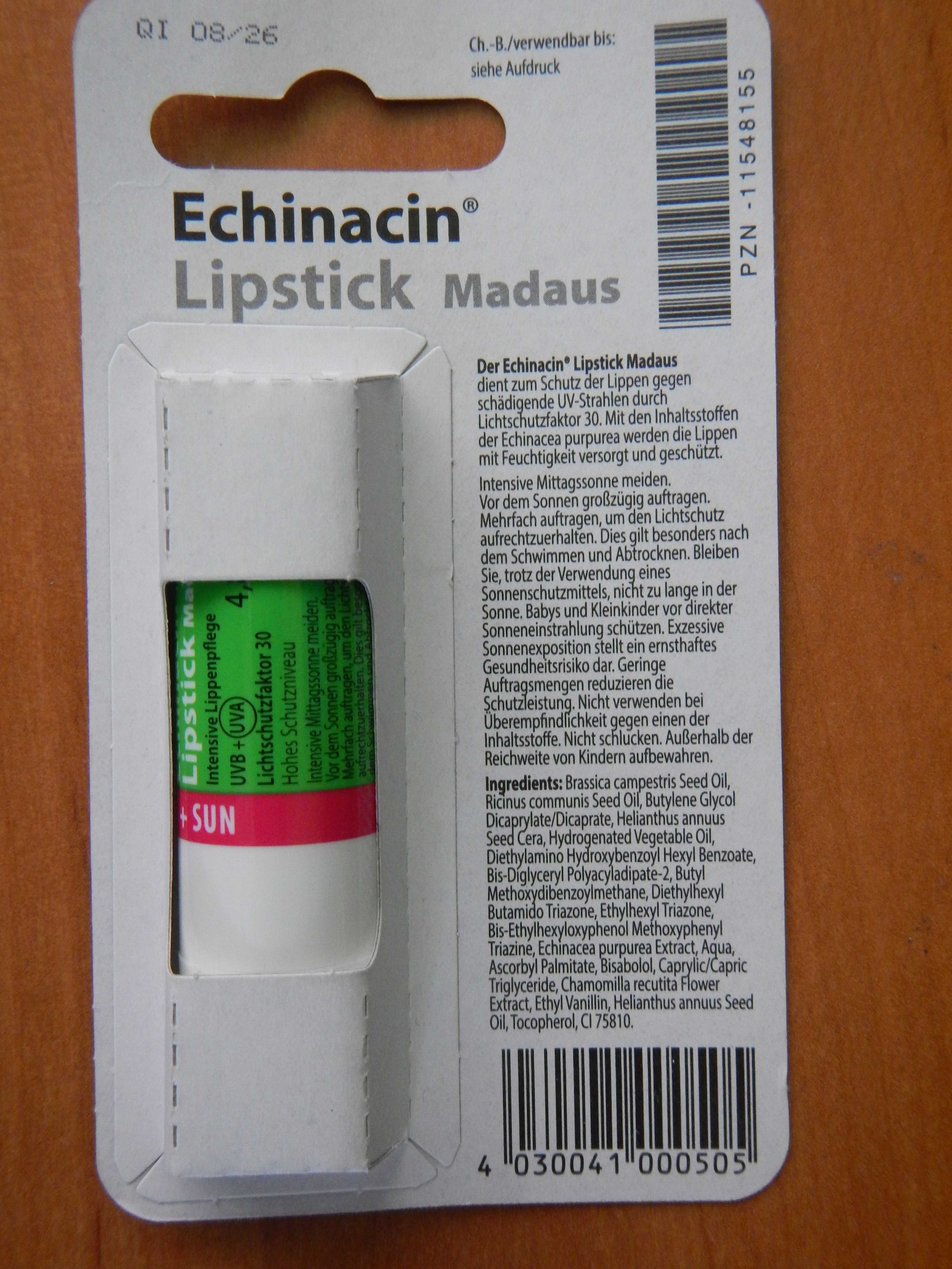 Pomadka ochronna jeżowka echinacin Lipstick 2 szt