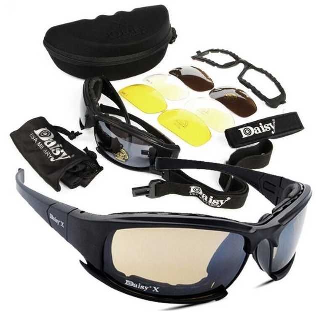 Тактические очки US MILITARY X-7 UV400 POLARIZED (комплект).