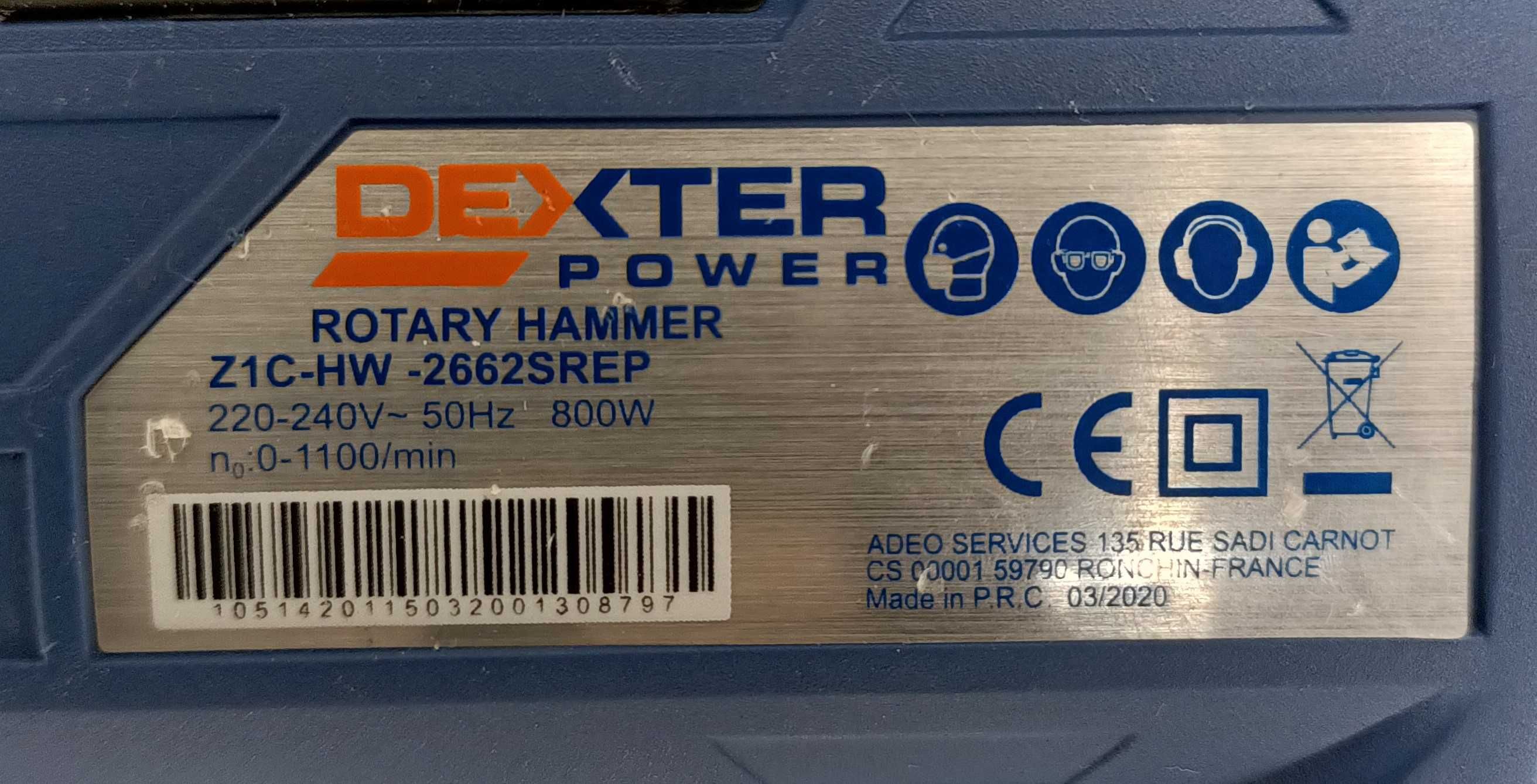 Mlotowiertarka Dexter Z1C-HW-2662SREP 800W walizka druga główka