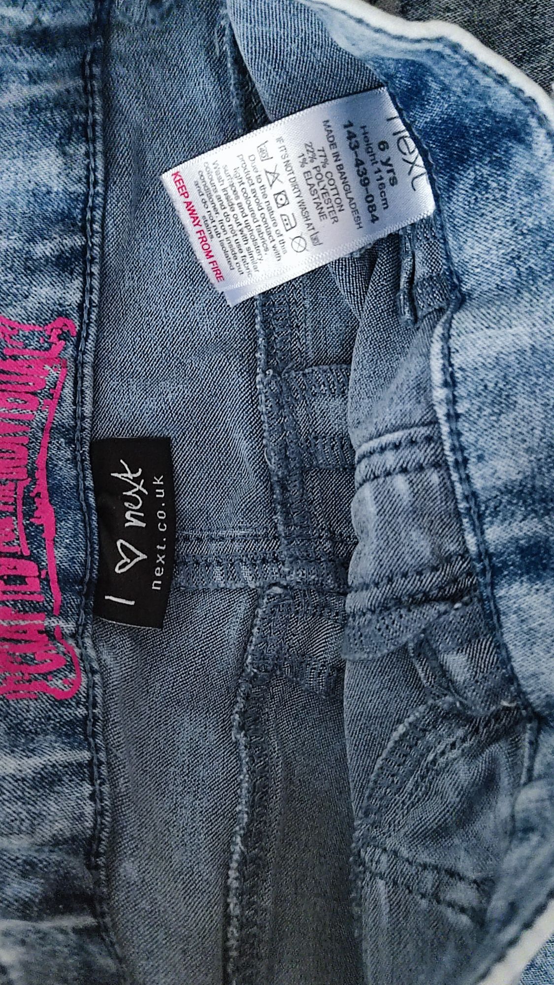 Spodnie jeans Next r.116 dziewczynka