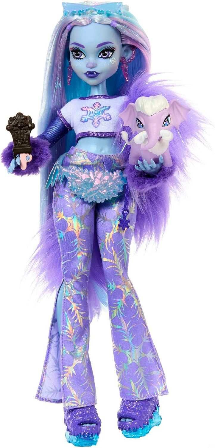 Лялька Монстр Хай Еббі Бомінейбл + мамонт Тундра Оригінал Monster High