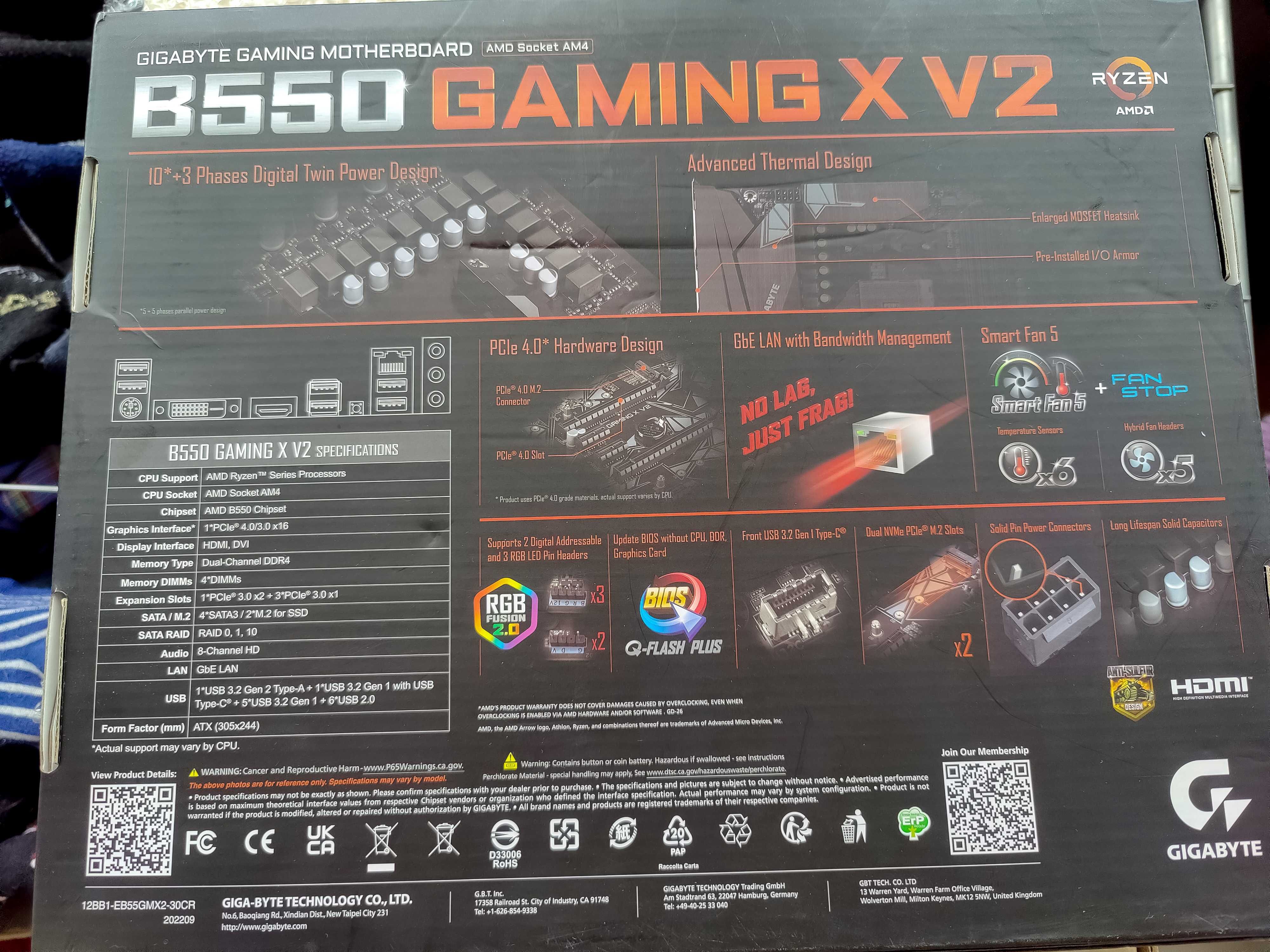 Материнська плата Gigabyte B550 Gaming X V2 Soct AM4