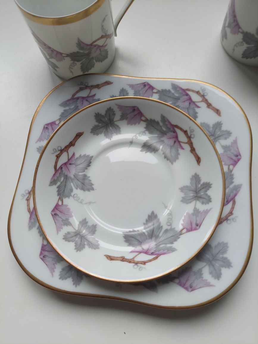 Trio hackefors porcelana szwedzka