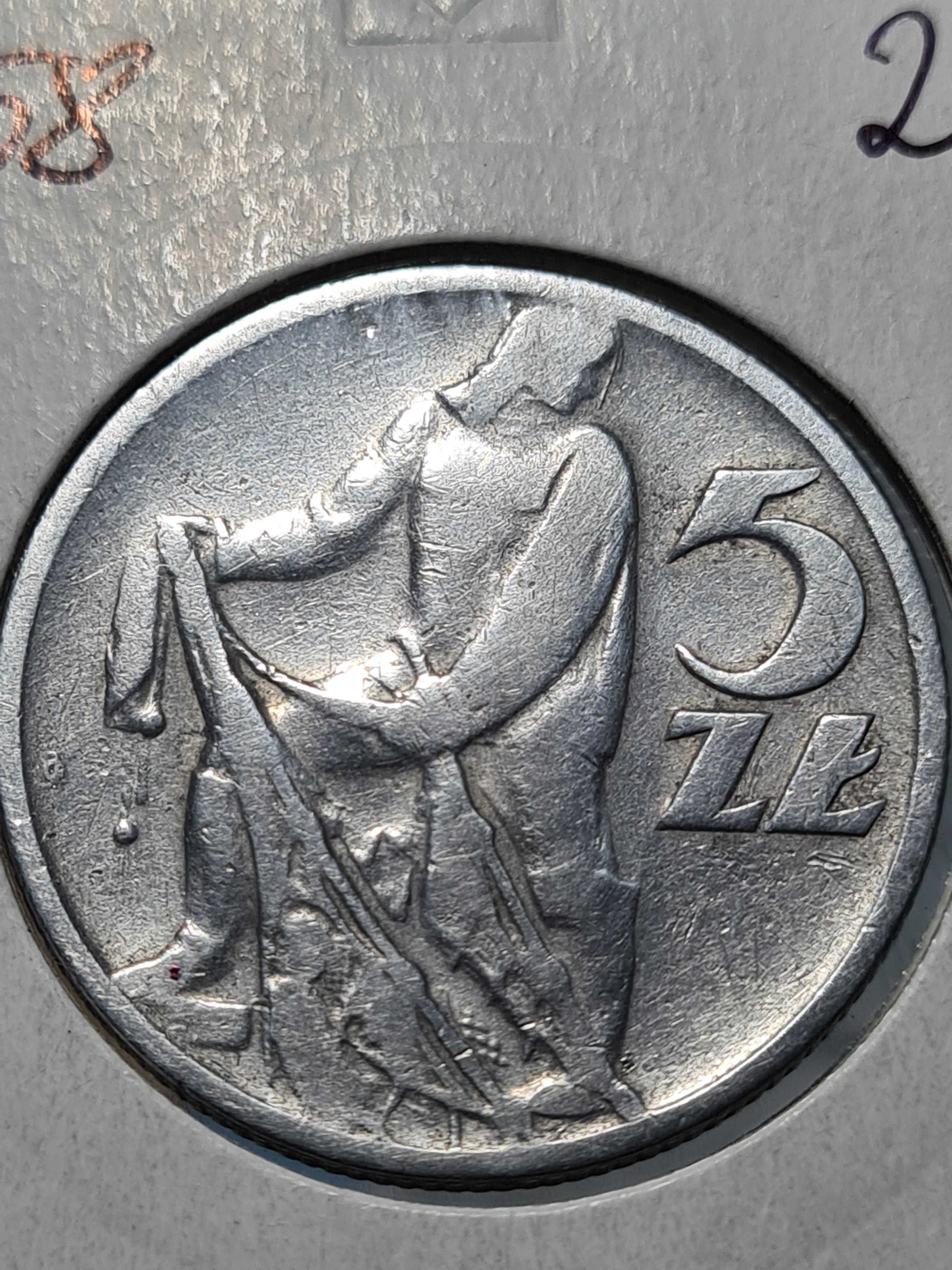 5zł Rybak 1958 aluminium