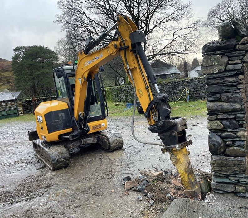 Escavações e trabalhos de Escavadora Giratoria