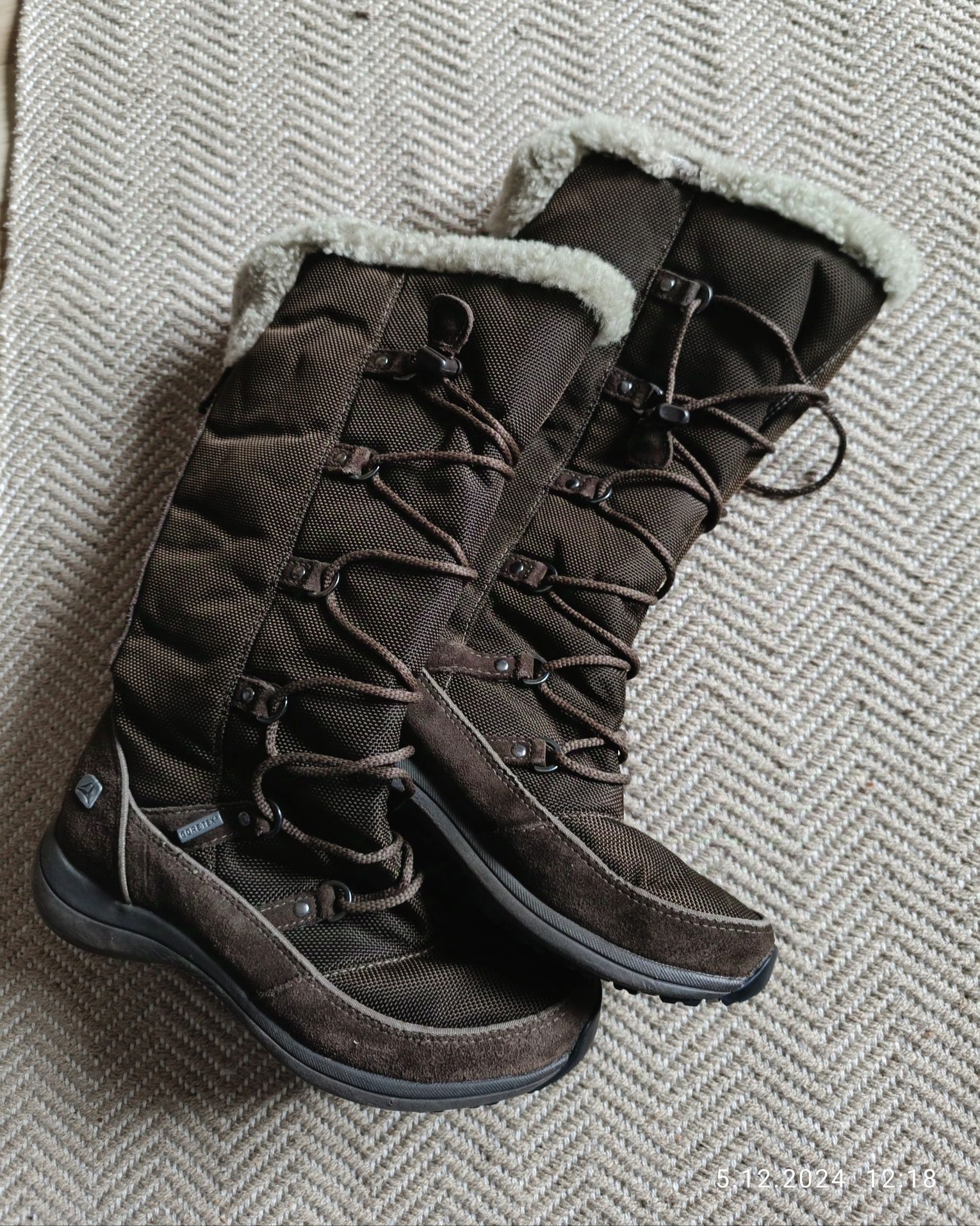 Kozaki śniegowce damskie Gore tex Clarks 37 wełna