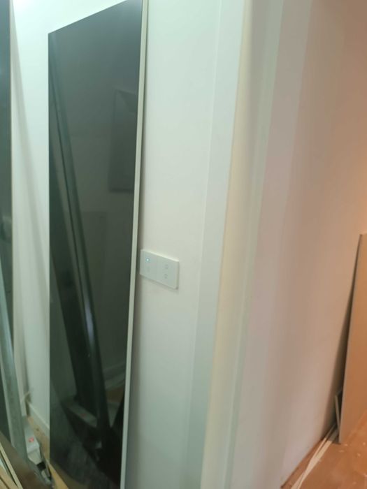 Porta lacada preta móvel cozinha