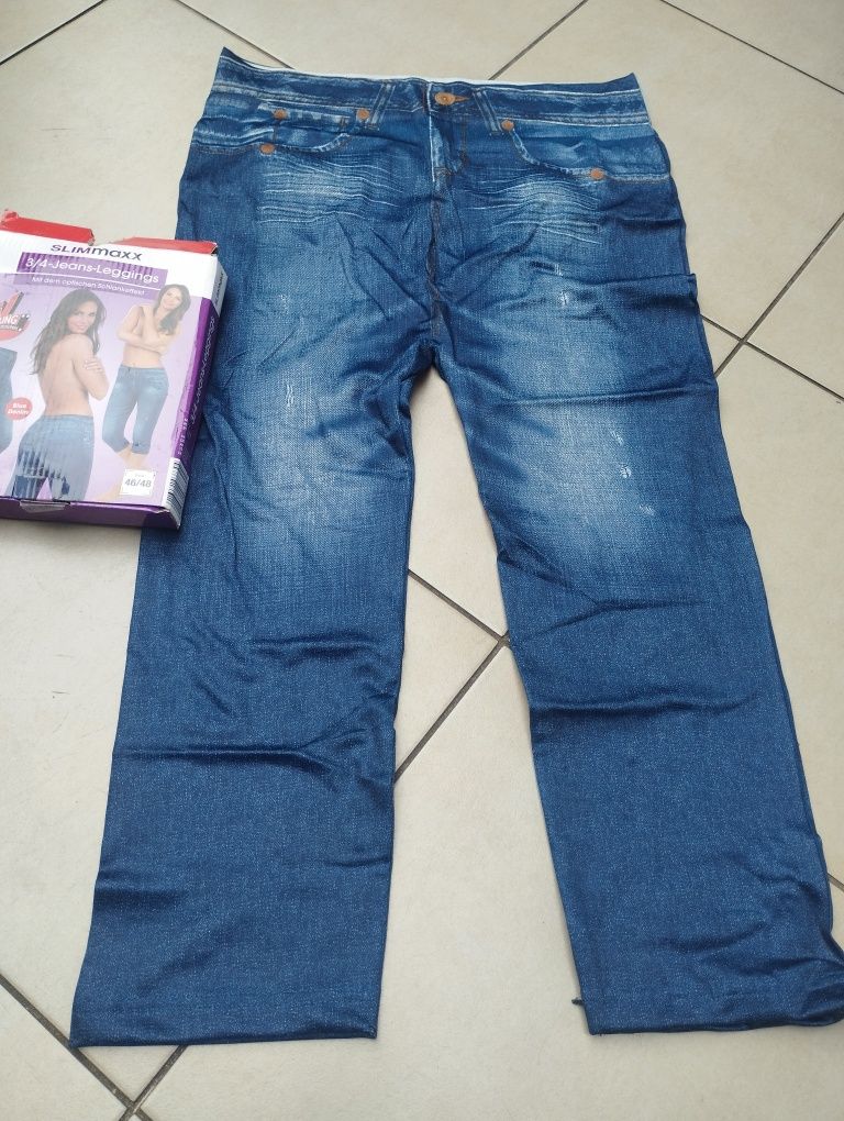 Legginsy rozmiar 46/48 niebieskie
