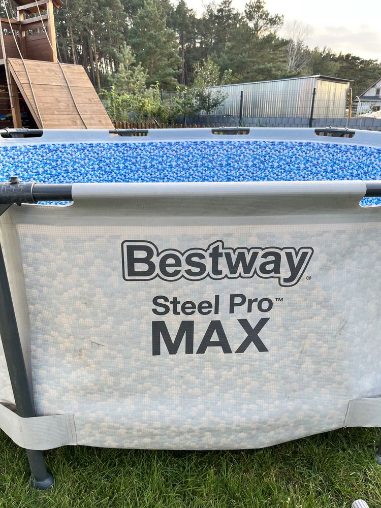 OKAZJA Basen BESTWAY steel pro max 3.05m+drabinka i pompa