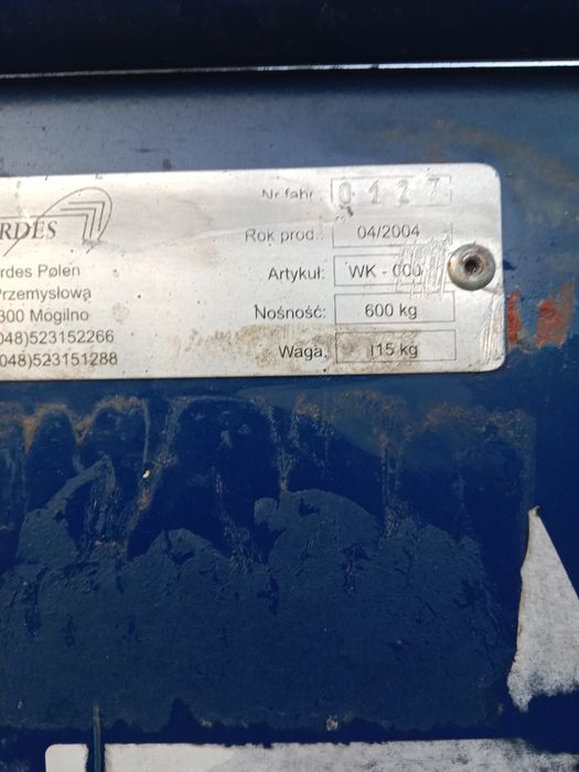 Wózek transportowy krata z zaczepem składanym