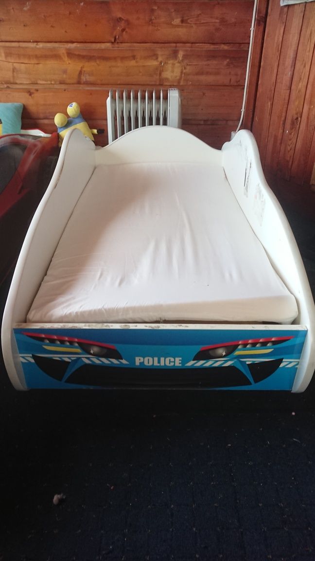 Łóżko dziecięce auto policja
