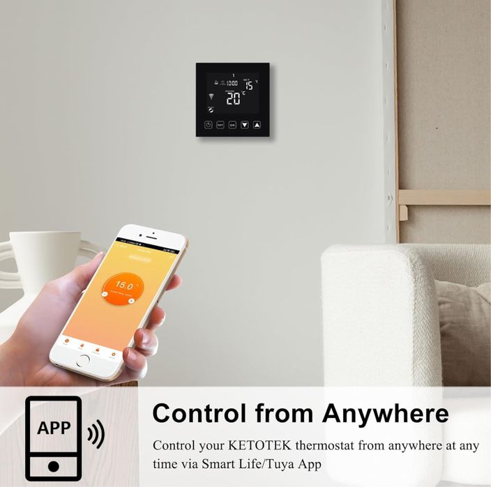 KETOTEK Inteligentny Termostat WiFi Kotła 3A