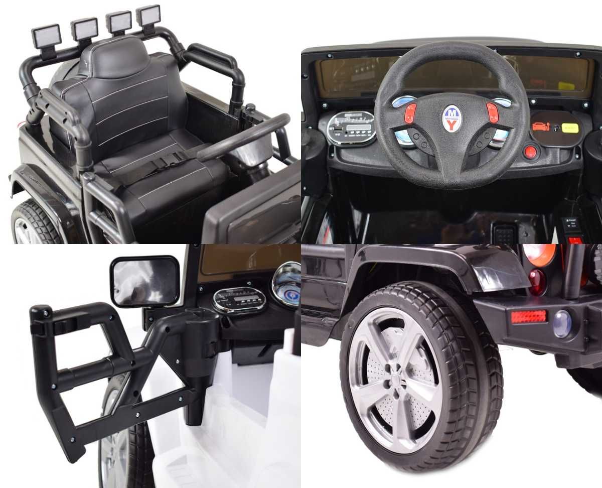 NOWOŚĆ Jeep Auto terenowe na akumulator  KOŁA Eva MIĘKKIE SIEDZENIE