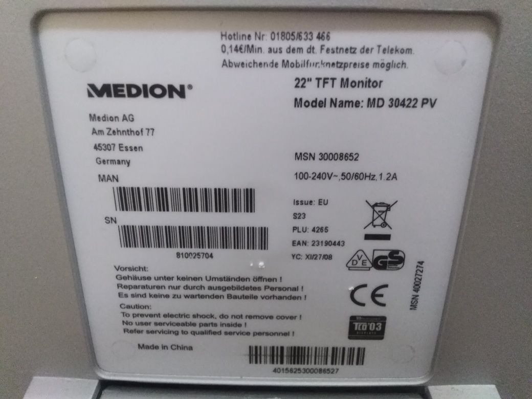 Монітор Medion MD 30422 PV 22''