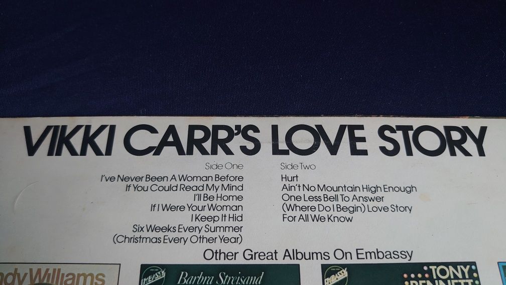 Vikki Carr Love Story LP Vinyl UK press Winyl 1971