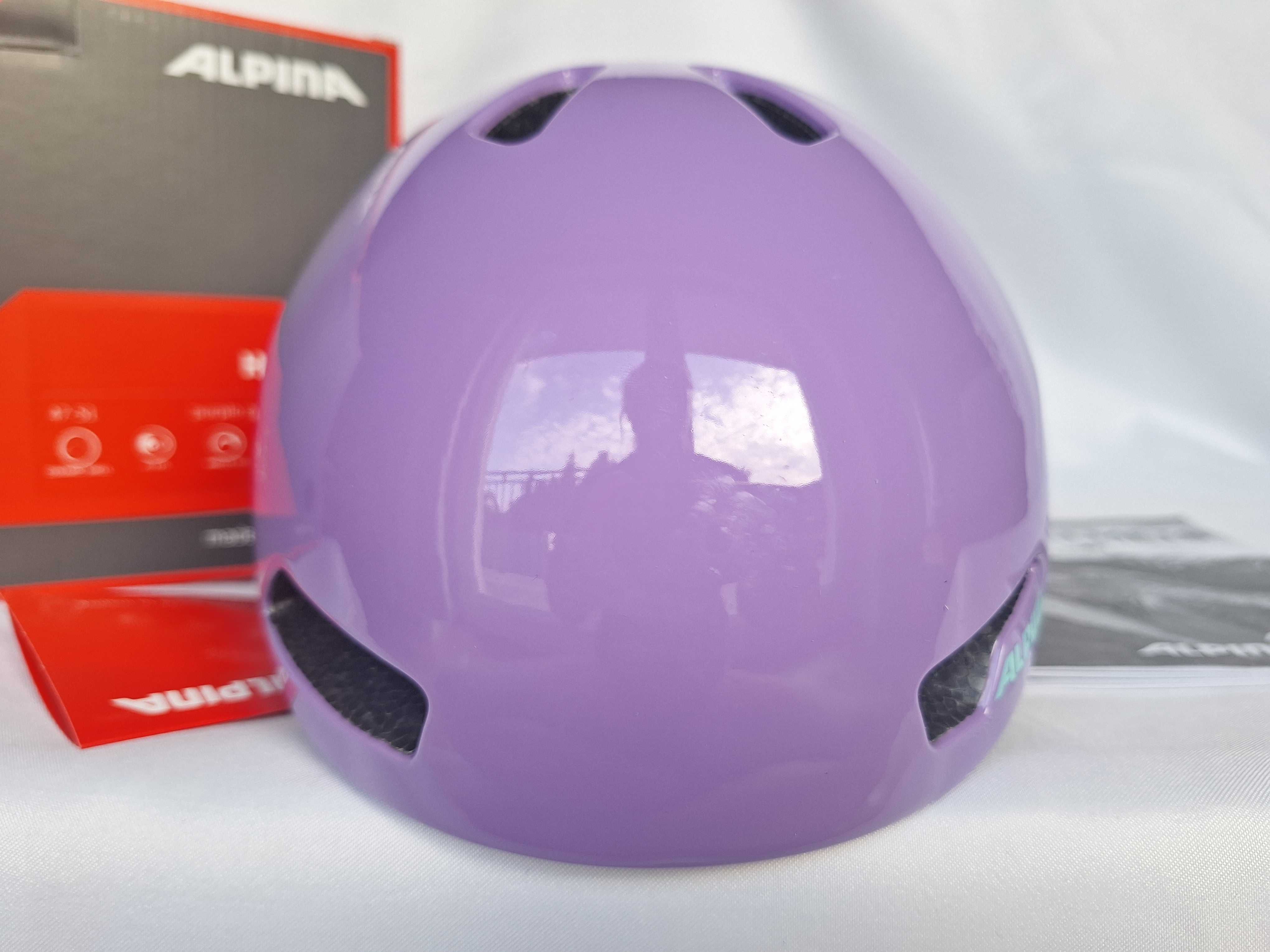 Kask rowerowy dziecięcy Alpina Hackney Purple Gloss S 47-51cm