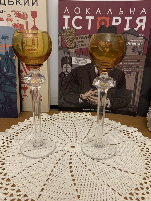 Бокалы цветной хрусталь