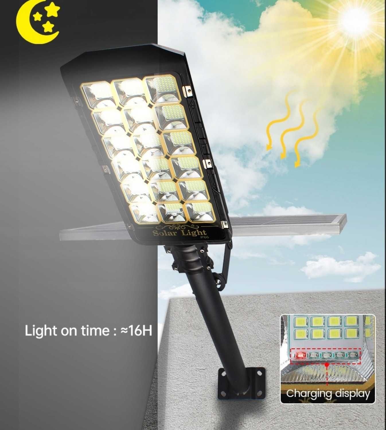 Lampa uliczna LED solarna 200W przemysłowa 30Ah