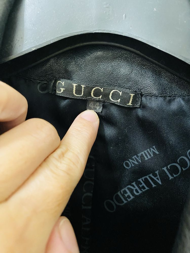 Шкіряний  піджак gucci леопард