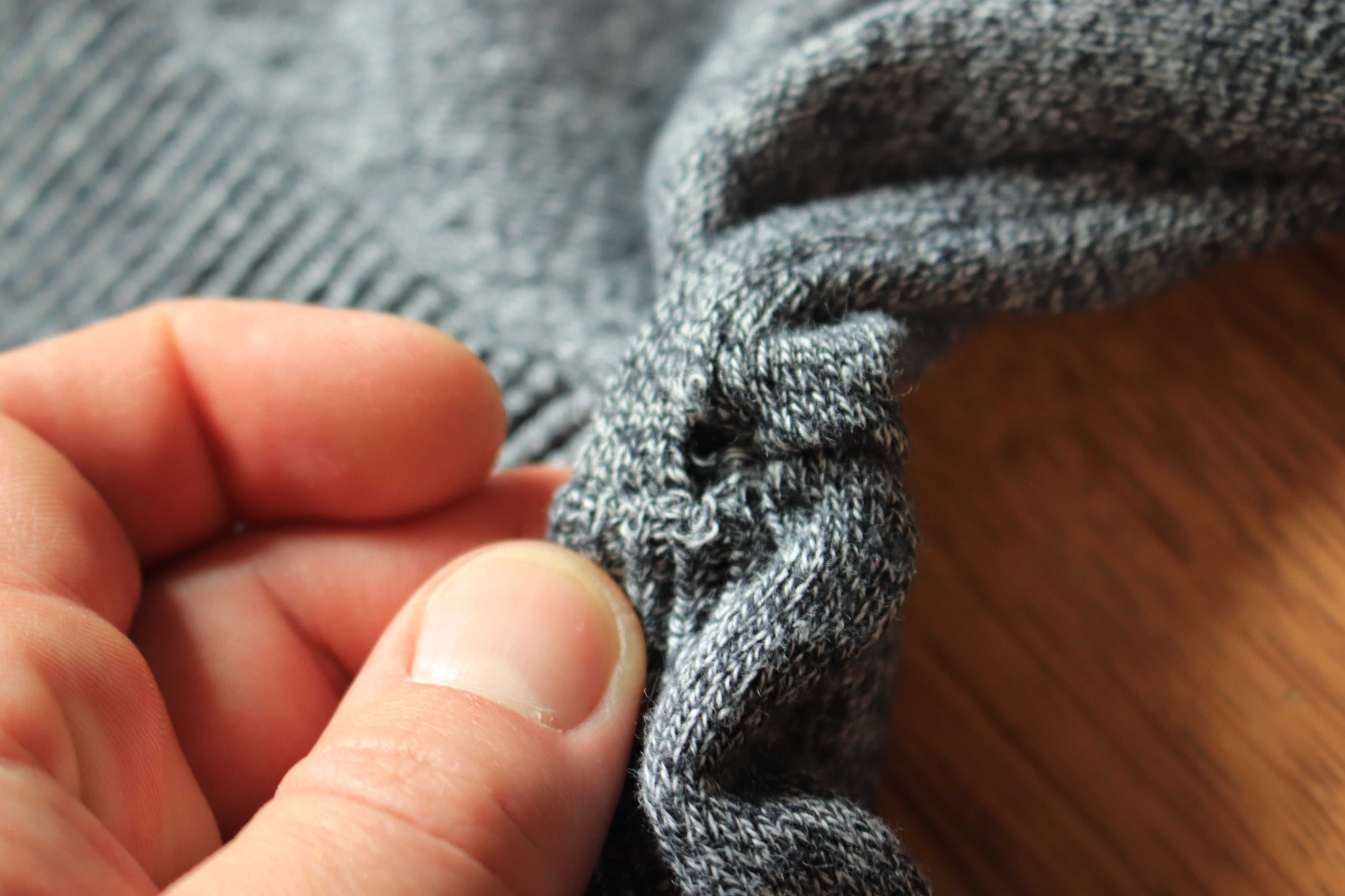 Sweter Jack and Jones r. S szary bawełniany męski dł. rękaw