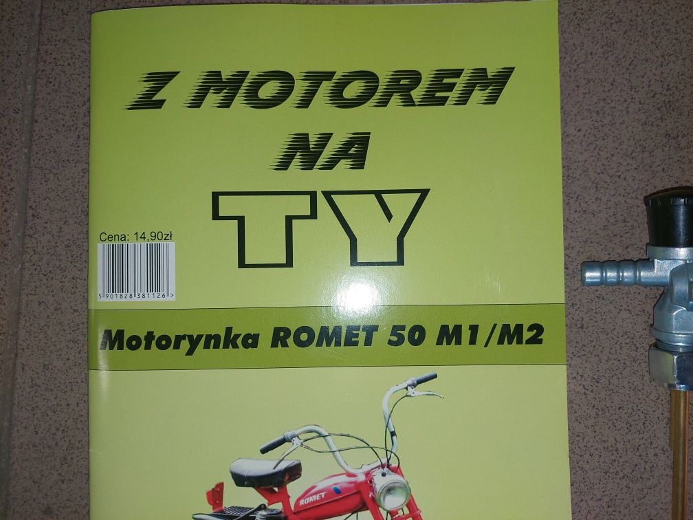 Nowy zestaw kranik zbiornika baku paliwa rama+katalog czesci motorynka