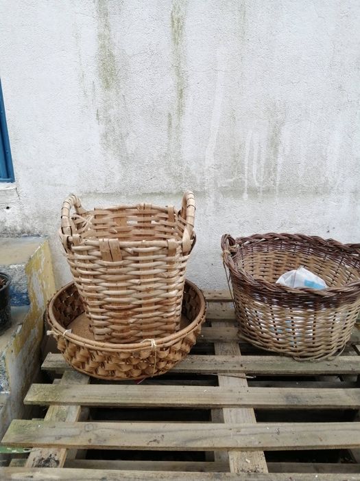 Cesto verga vime palhinha grandes dimensões