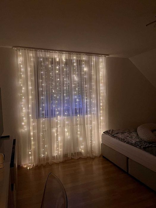 Світлодіодна гірлянда на штору теплий білий роса гірлянда 3*3 м оптом