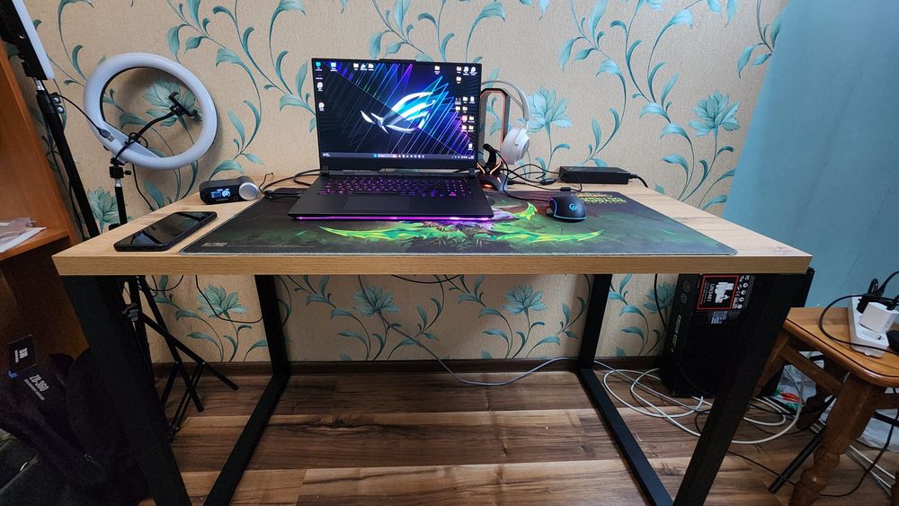 Стол для компьютера, кухни и тд.. дуб + метал