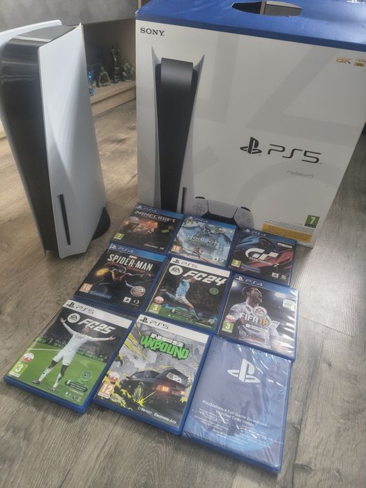 Ps5 konsola z 1 padem i grami