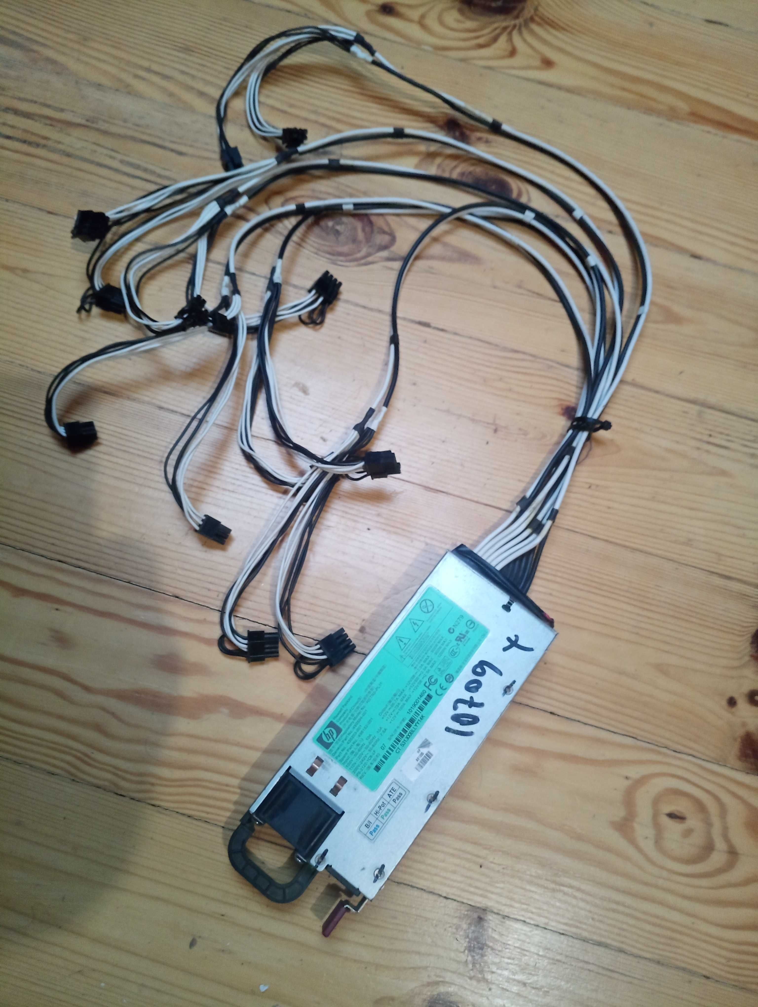 Блок питания HP 1200 w, роспайка 8pin+6pin