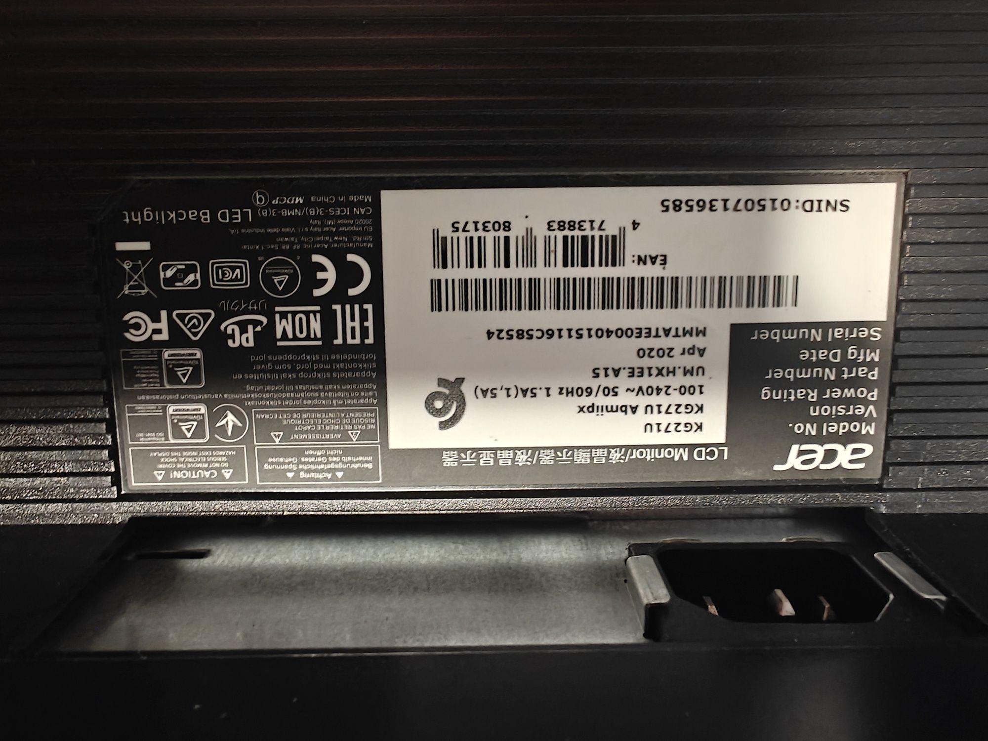 Monitor Acer KG271u