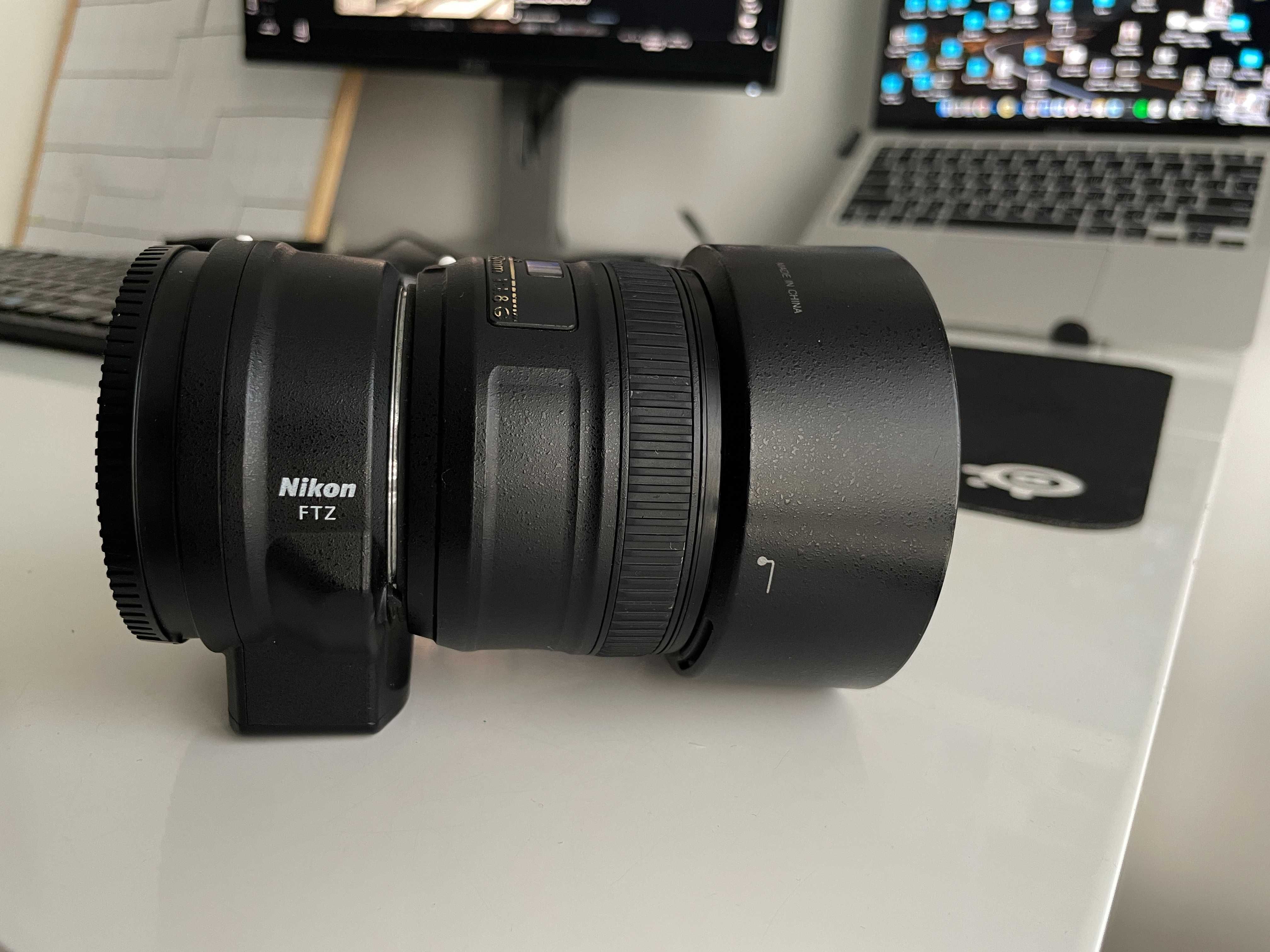 Nikon 50 1.8 G + FTZ adapter