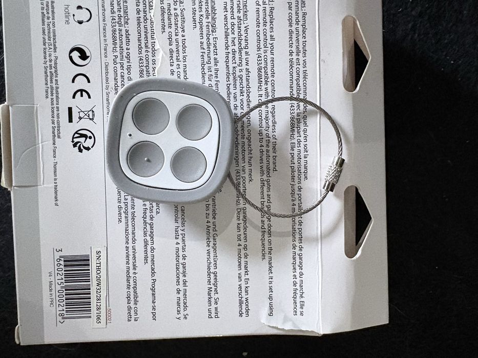 Comando garagem universal Thomson