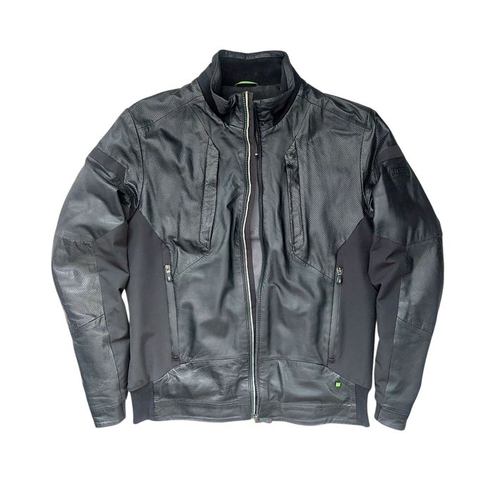 Hugo Boss nowa kurtka skórzana męska hybrydowa lekko ocieplana r. XL