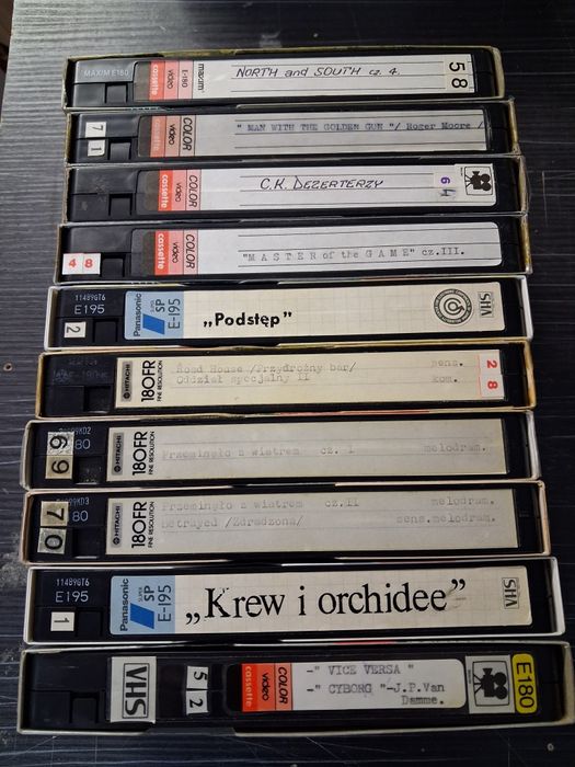 Zestaw kaset vhs