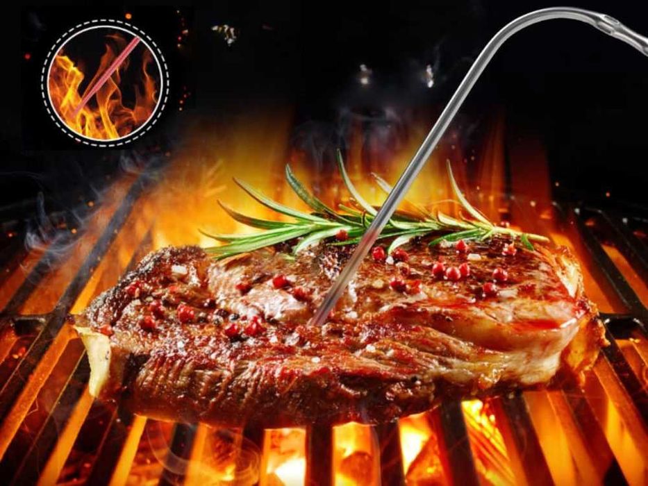 Termometr kuchenny cyfrowy do mięsa żywności na grilla szpilka